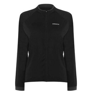Pinnacle Womens/Ladies Logo Long-Sleeved Cycling Jersey / Black